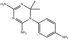 1-(4-Aminophenyl)-1,6-dihydro-6,6-dimethyl-1,3,5-triazine-2,4-diamine Struktur