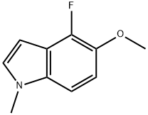 4-FLUORO-5-METHOXY-1-METHYL-1H-INDOLE Struktur