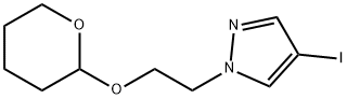 4-Iodo-1-[2-(tetrahydro-2H-pyran-2-yloxy)ethyl]-1H-pyrazole Struktur