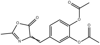 4-(3,4-DIACETOXYBENZAL)-2-METHYL-5-OXAZOLONE Struktur