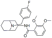 2,3-dimethoxy-N-(9-(4-fluorobenzyl)-9-azabicyclo(3.3.1)nonan-3-yl)benzamide Struktur