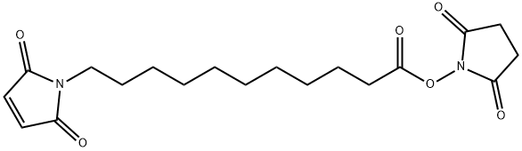 N-Succinimidyl 11-(maleimido)undecanoate Struktur