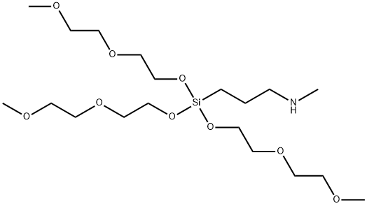 9,9-bis[2-(2-methoxyethoxy)ethoxy]-N-methyl-2,5,8-trioxa-9-siladodecan-12-amine Struktur