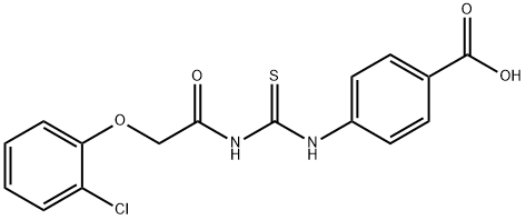 4-[[[[(2-CHLOROPHENOXY)ACETYL]AMINO]THIOXOMETHYL]AMINO]-BENZOIC ACID Struktur