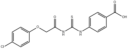 4-[[[[(4-CHLOROPHENOXY)ACETYL]AMINO]THIOXOMETHYL]AMINO]-BENZOIC ACID Struktur