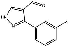 3-(3-methylphenyl)-1H-pyrazole-4-carbaldehyde Struktur