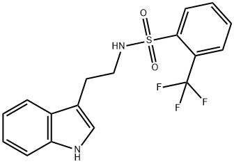 N-[2-(1H-indol-3-yl)ethyl]-2-(trifluoromethyl)benzenesulfonamide Struktur