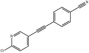 4-(6-chloropyridine-3-ylethynyl)benzonitrile Struktur