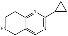 PYRIDO[4,3-D]PYRIMIDINE, 2-CYCLOPROPYL-5,6,7,8-TETRAHYDRO- Struktur