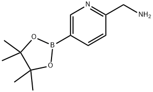 (5-(4,4,5,5-tetraMethyl-1,3,2-dioxaborolan-2-yl)pyridin-2-yl)MethanaMine hydrochloride Struktur