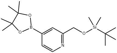 2-((TERT-BUTYLDIMETHYLSILYLOXY)METHYL) PYRIDINE-4-BORONIC ACID PINACOL ESTER Struktur