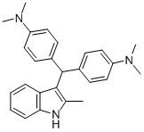 BIS(4-N,N-DIMETHYL AMINOPHENYL)-(2-METHYL INDOL-3-YL)METHANE Struktur