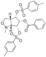 1H-Cyclopentcisoxazole-4,5,6-triol, hexahydro-1-methyl-, 5-benzoate 4,6-bis(4-methylbenzenesulfonate), 3aR-(3a.alpha.,4.alpha.,5.beta.,6.alpha.,6a.alpha.)- Struktur