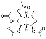 1H-Cyclopentcisoxazole-3,4,5,6-tetrol, hexahydro-1-methyl-, tetraacetate (ester), 3R-(3.alpha.,3a.alpha.,4.alpha.,5.beta.,6.alpha.,6a.alpha.)- Struktur