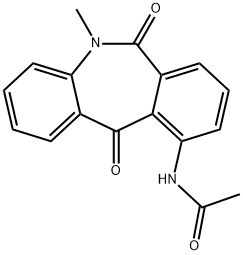 N-(6,11-dihydro-5-methyl-6,11-dioxo-5H-dibenz[b,e]azepin-10-yl)acetamide Struktur