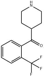 PIPERIDIN-4-YL-(2-TRIFLUOROMETHYL-PHENYL)-METHANONE HYDROCHLORIDE Struktur