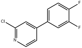 2-CHLORO-4-(3,4-DIFLUOROPHENYL)PYRIDINE Struktur