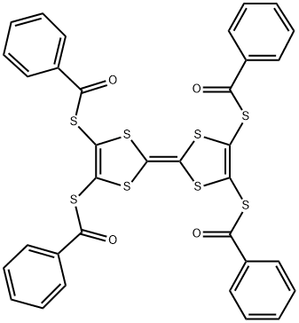 2,3,6,7-TETRAKIS(BENZOYLTHIO)TETRATHIAFULVALENE Struktur