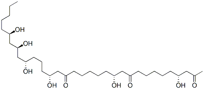 (4R,12R,20R,24S,26R,28R)-4,12,20,24,26,28-Hexahydroxy-2,10,18-tritriacontanetrione Struktur