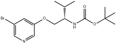 [1-(5-BroMo-pyridin-3-yloxyMethyl)-2-Methyl-propyl]-carbaMic acid tert-butyl ester Struktur