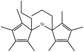 Bis(tetraMethyl-n-propylcyclopentadienyl)strontiuM Struktur