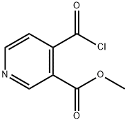 3-Pyridinecarboxylic acid, 4-(chlorocarbonyl)-, methyl ester (9CI) Struktur