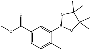 METHYL 4-METHYL-3-(4,4,5,5-TETRAMETHYL-1,3,2-DIOXABOROLAN-2-YL)BENZOATE Struktur