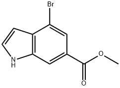 1H-Indole-6-carboxylic acid, 4-broMo-, Methyl ester Struktur