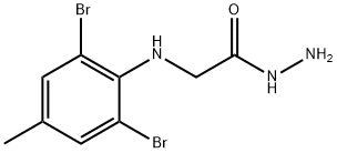 2-[(2,6-dibromo-4-methylphenyl)amino]acetohydrazide Struktur