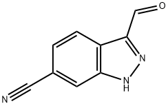 6-CYANO-(1H)INDAZOLE-3-CARBALDEHYDE Struktur