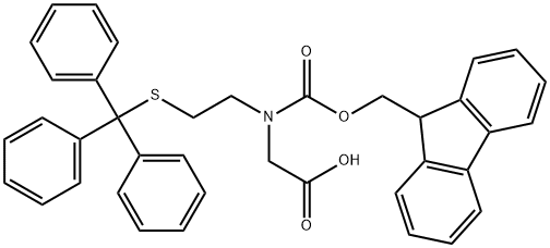 FMOC-N-[2-(TRITYLMERCAPTO)ETHYL]-GLYCINE Struktur