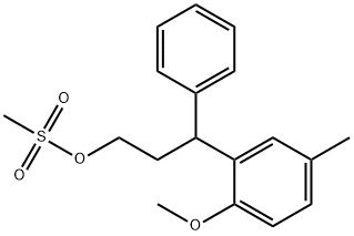 3-(2-Methoxy-5-methylphenyl)-3-phenylpropyl methanesulfonate Struktur