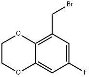 1,4-Benzodioxin,  5-(bromomethyl)-7-fluoro-2,3-dihydro- Struktur