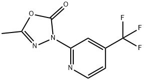 1,3,4-OXADIAZOL-2(3H)-ONE, 5-METHYL-3-[4-(TRIFLUOROMETHYL)-2-PYRIDINYL]- Struktur