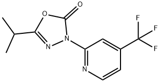 1,3,4-OXADIAZOL-2(3H)-ONE, 5-(1-METHYLETHYL)-3-[4-(TRIFLUOROMETHYL)-2-PYRIDINYL]- Struktur