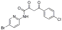 N-(5-bromo-pyridin-2-yl)-4-(4-chlorophenyl)-
2,4-dioxo-butyramide Struktur