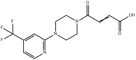 2-BUTENOIC ACID, 4-OXO-4-[4-[4-(TRIFLUOROMETHYL)-2-PYRIDINYL]-1-PIPERAZINYL]- Struktur