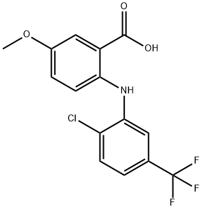 Benzoic  acid,  2-[[2-chloro-5-(trifluoromethyl)phenyl]amino]-5-methoxy- Struktur