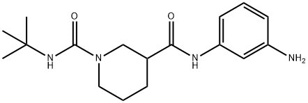 3-(3-AMINO-PHENYLCARBAMOYL)-PIPERIDINE-1-CARBOXYLIC ACID TERT-BUTYL ESTER Struktur