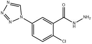 2-chloro-5-(1H-tetrazol-1-yl)benzohydrazide Struktur