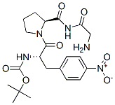 N-(tert-butoxycarbonyl)glycyl-4-nitro-3-phenyl-L-alanyl-L-prolinamide  Struktur