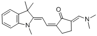 (2E,5Z)-2-[(DIMETHYLAMINO)METHYLENE]-5-[(2Z)-2-(1,3,3-TRIMETHYL-1,3-DIHYDRO-2H-INDOL-2-YLIDENE)ETHYLIDENE]CYCLOPENTANONE Struktur