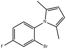 1-(2-bromo-4-fluorophenyl)-2,5-dimethyl-1H-pyrrole Struktur