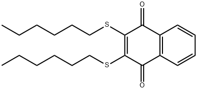 2,3-BIS(N-HEXYLTHIO)-1,4-NAPHTHALENEDIONE Struktur