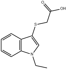 (1-ETHYL-1H-INDOL-3-YLSULFANYL)-ACETIC ACID Struktur