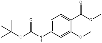 TERT-BUTYL 4-(METHOXYCARBONYL)-3-METHOXYPHENYLCARBAMATE Struktur