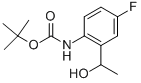 TERT-BUTYL 4-FLUORO-2-(1-HYDROXYETHYL)PHENYLCARBAMATE Struktur