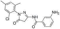 3-amino-N-[1-(2-chloro-4,6-dimethylphenyl)-4,5-dihydro-5-oxo-1H-pyrazol-3-yl]benzamide Struktur