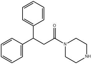 3,3-diphenyl-1-(piperazin-1-yl)propan-1-one Struktur