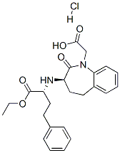 1H-1-Benzazepine-1-acetic acid, 3-[[1-(ethoxycarbonyl)-3-phenylpropyl]amino]-2,3,4,5-tetrahydro-2-oxo-, monohydrochloride, (R*,R*)-(+-)- Struktur